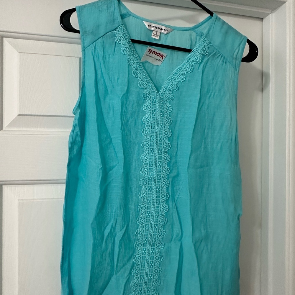 Blue Sleeveless Top
